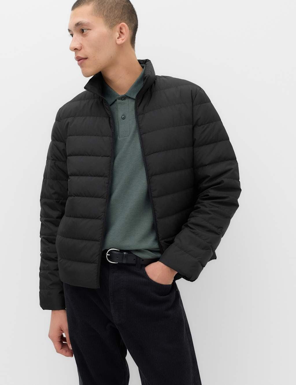 Marks & Spencer M&S Feather and Down Packaway Puffer Jacket Black