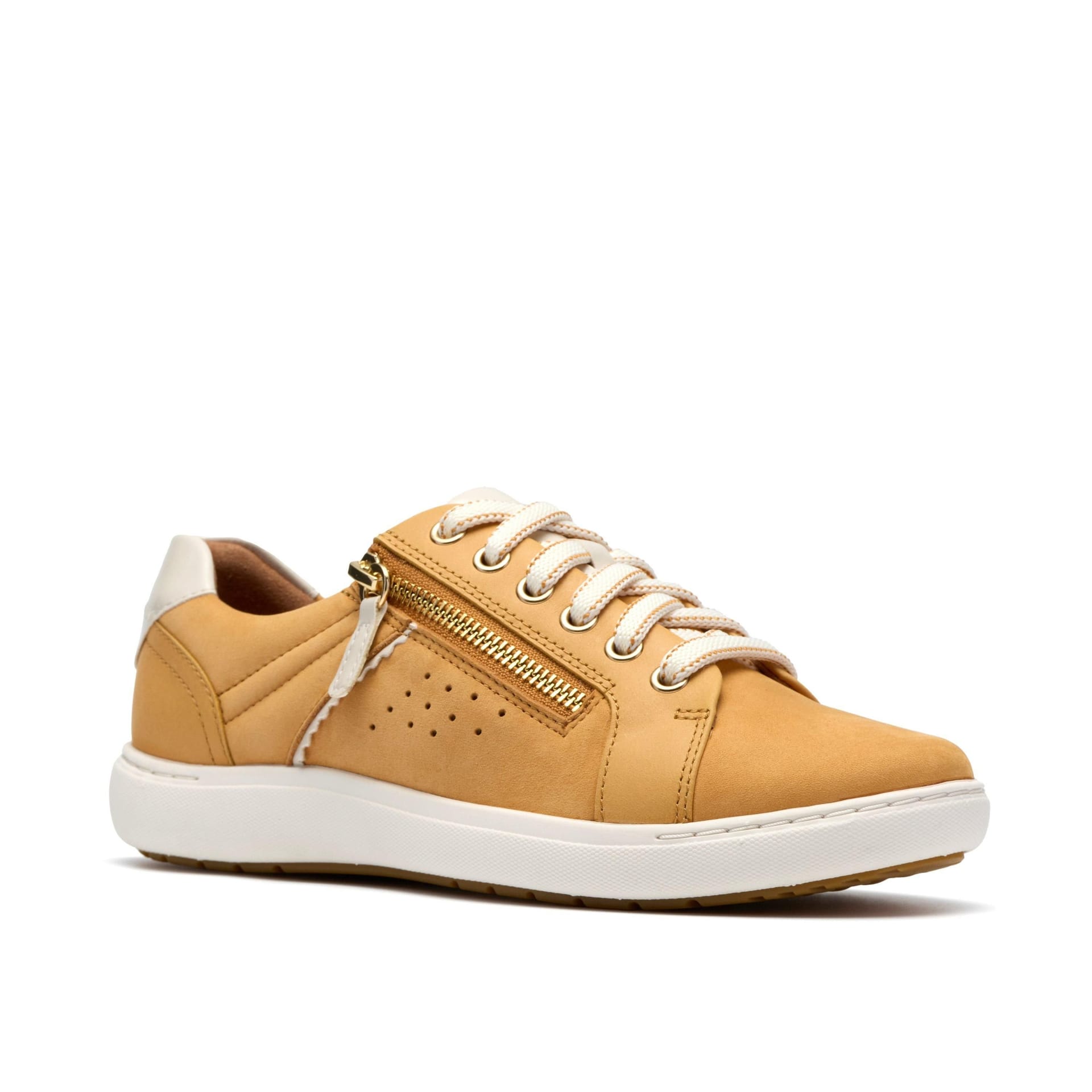 Clarks Clarks Women's Nalle Zen Yellow Nubuck Trainers - 4