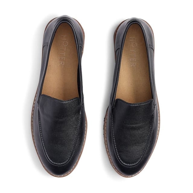 Hotter Hotter Women's Wide Fit 'Juniper' Loafers in Black - 3