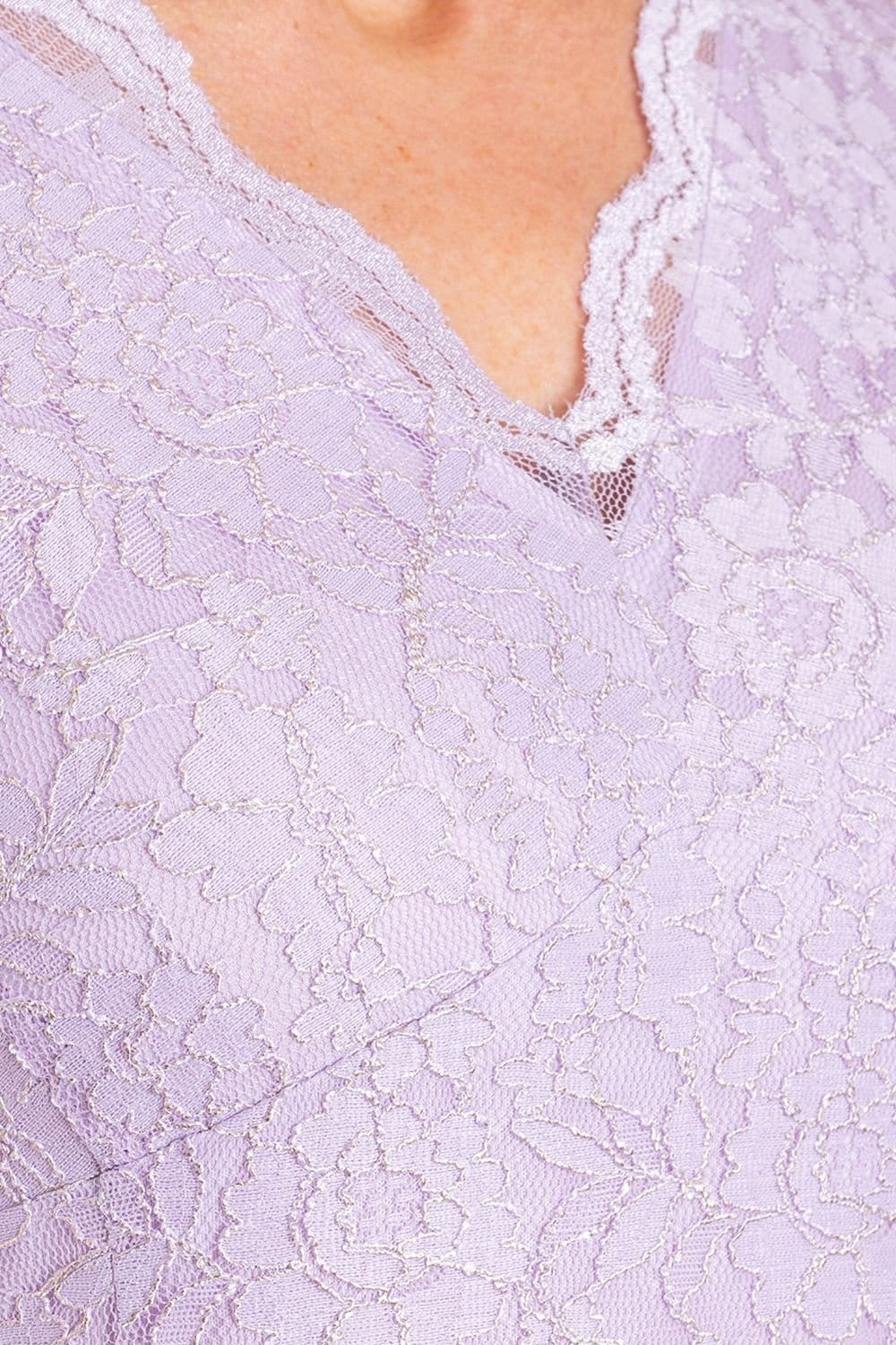 Anna Rose Anna Rose Women's Shimmer Lace Dress in Lilac - 4