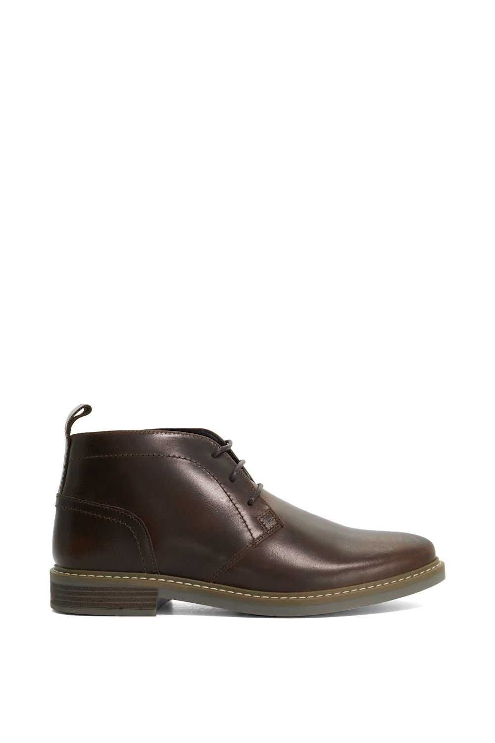 Dune London Dune London Men's 'Clydelly' Leather Chukka Boots in Brown