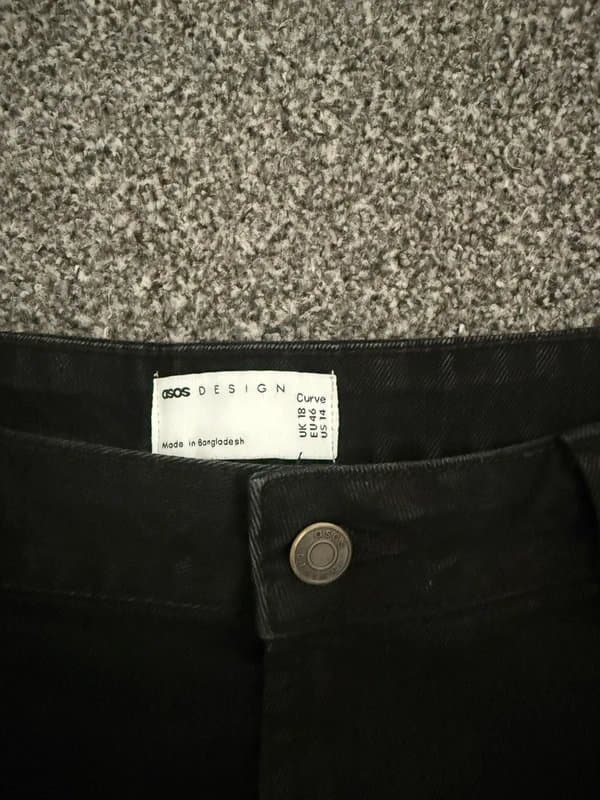ASOS Design Asos black denim mom shorts