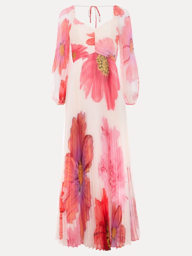 Phase Eight Phase Eight Women's Reanna Pleated Floral Maxi Dress in Off-White - 2