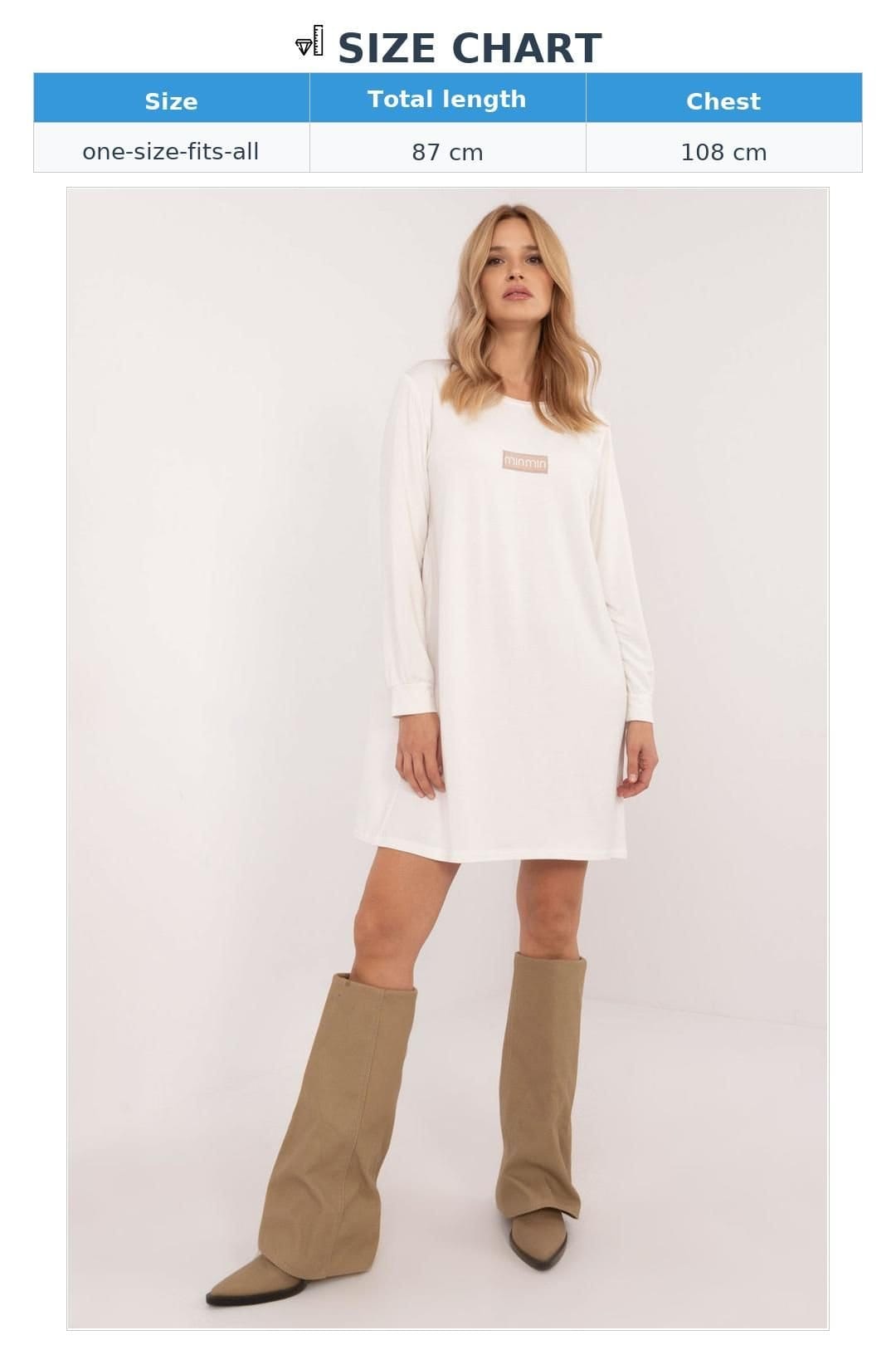 Love Lace Love Lace Women's Micro Modal Casual Sweat Dress Knee Length in Off-White - 4