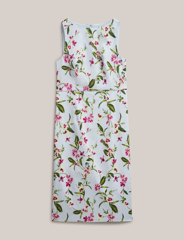 Hobbs London Hobbs London Women's Freda Floral Midi Dress in Pale Blue - 2