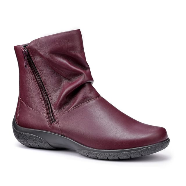 Hotter Hotter Women's Extra Wide 'Whisper' Ankle Boots in Maroon - 2