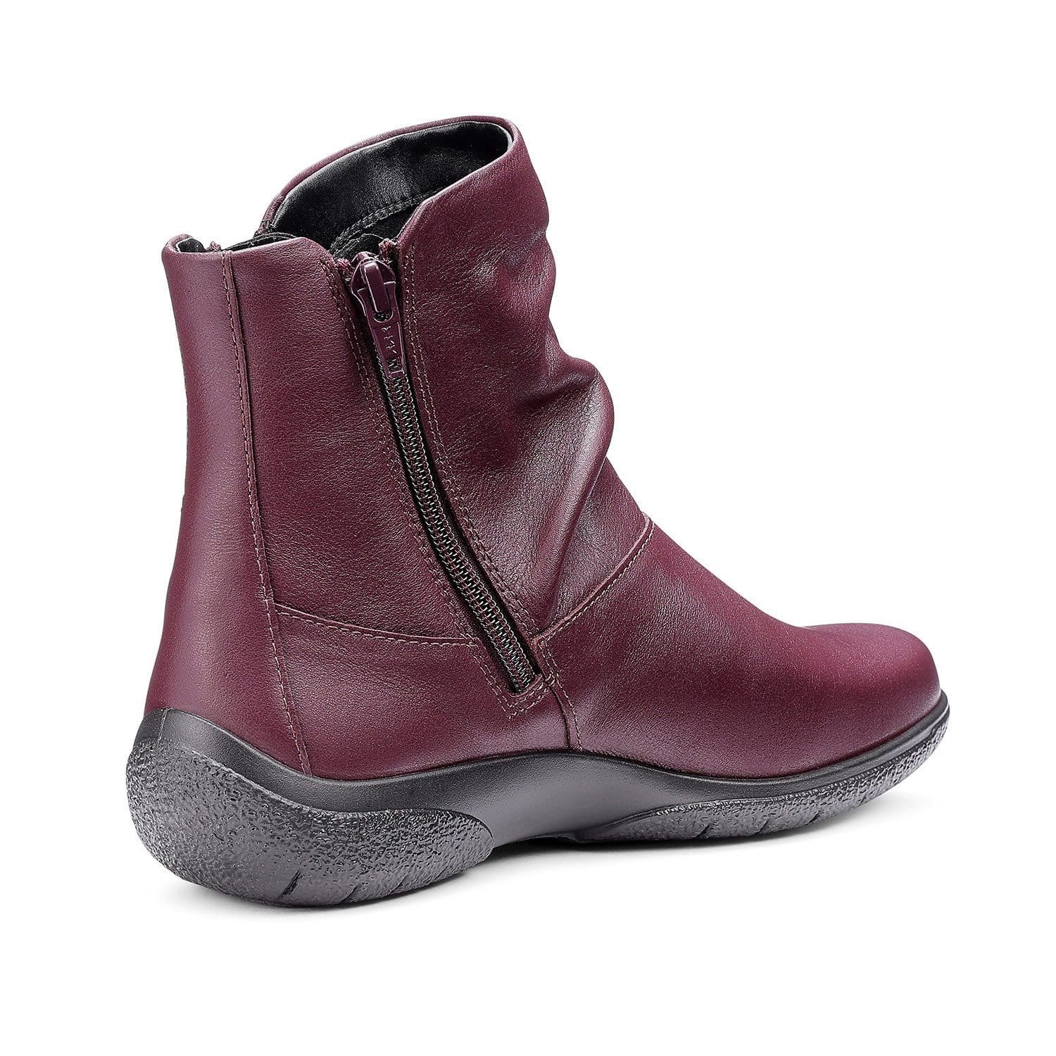Hotter Hotter Women's Extra Wide 'Whisper' Ankle Boots in Maroon - 4