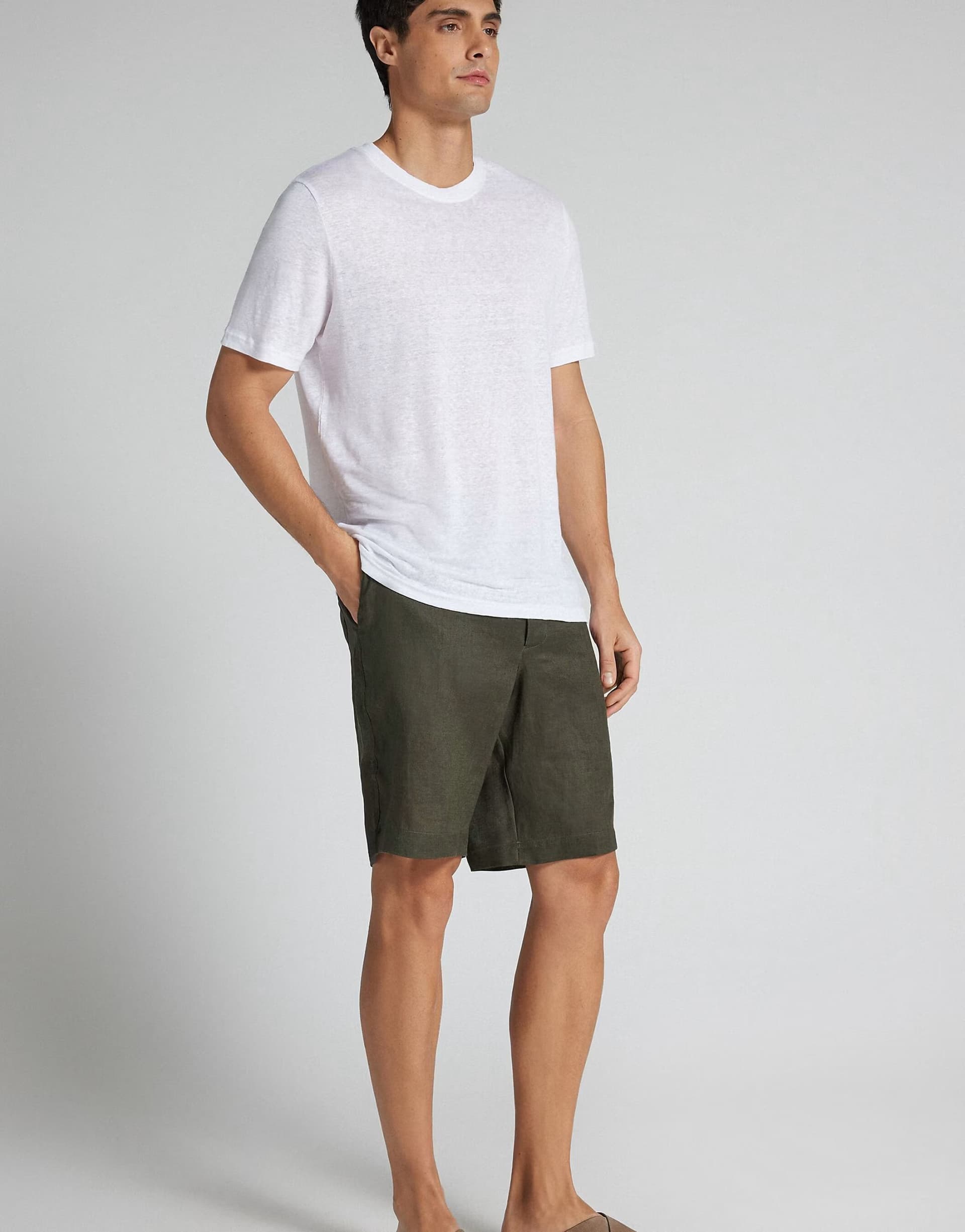 ASOS Intimissimi Men’s 100% linen shorts in green