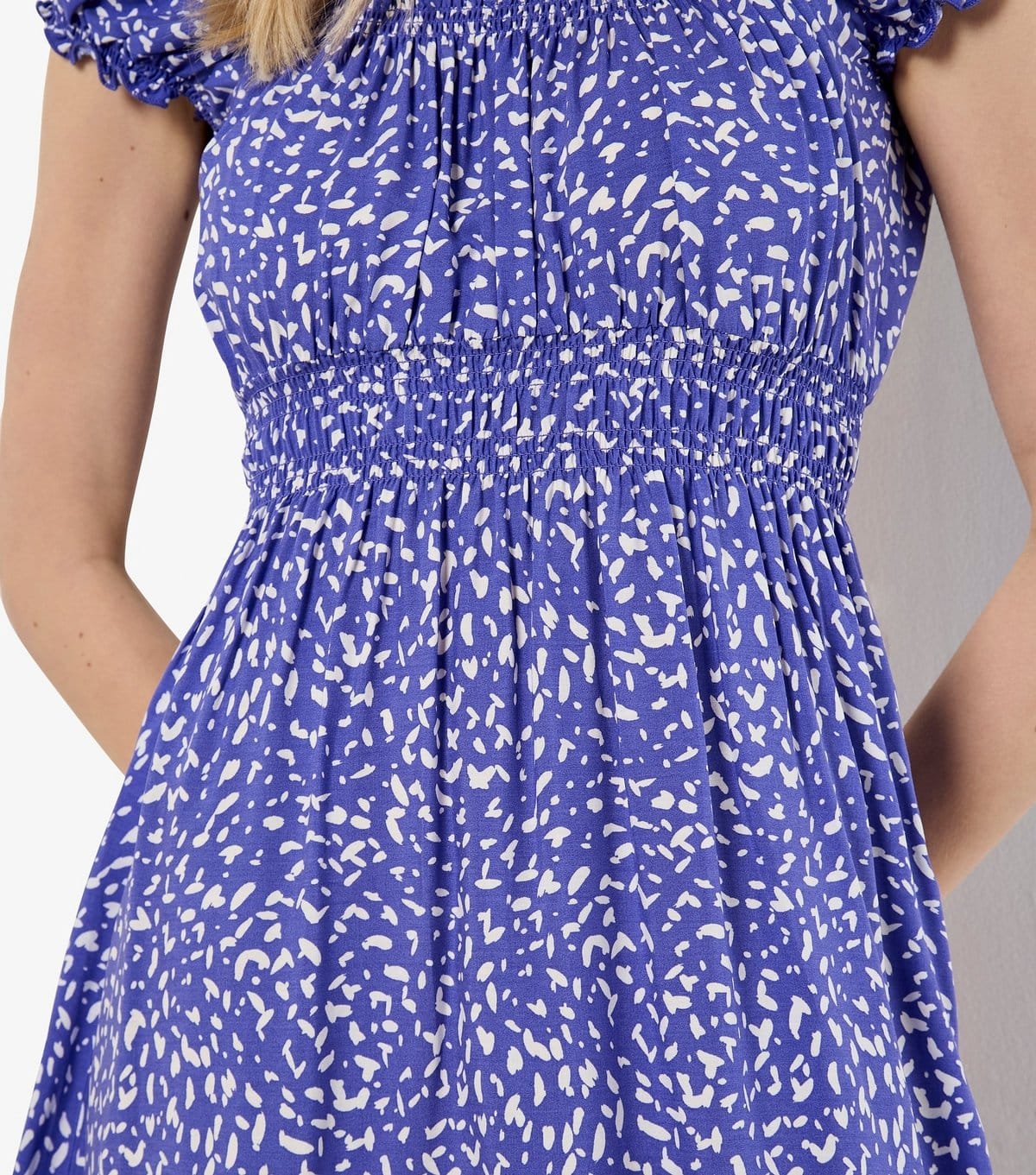 Apricot Women's Purple Patterned Midi Milkmaid Dress Apricot New Look - 4