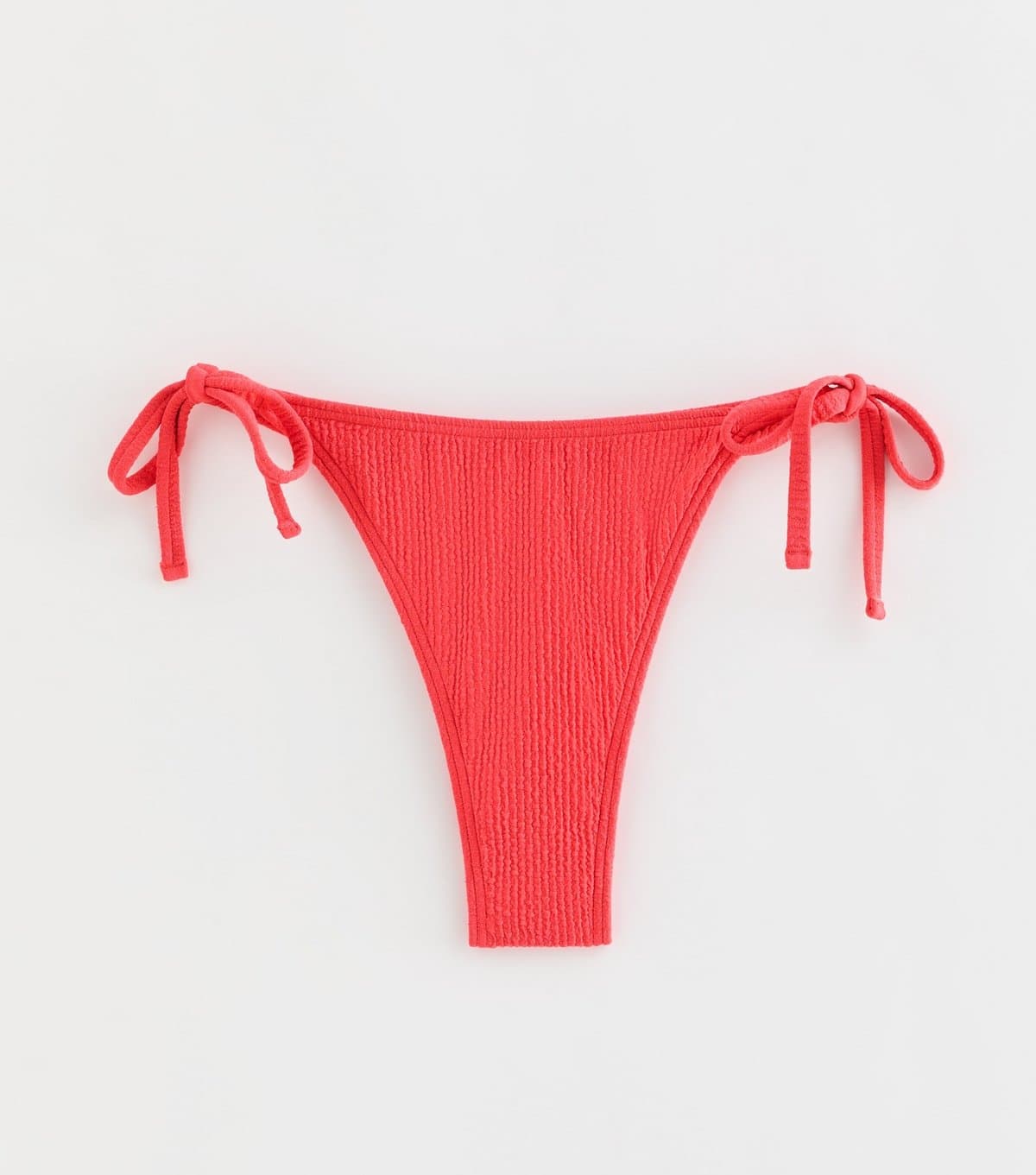 New Look New Look Coral Crinkle Tanga Bikini Bottom