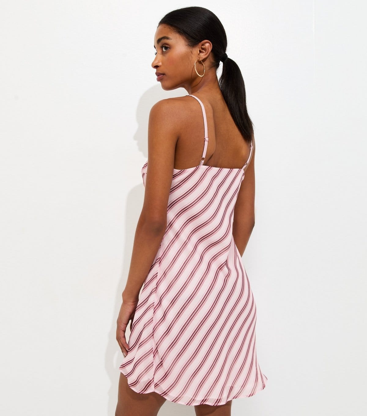 New Look Women's Pink Striped Chiffon Mini Dress New Look - 4