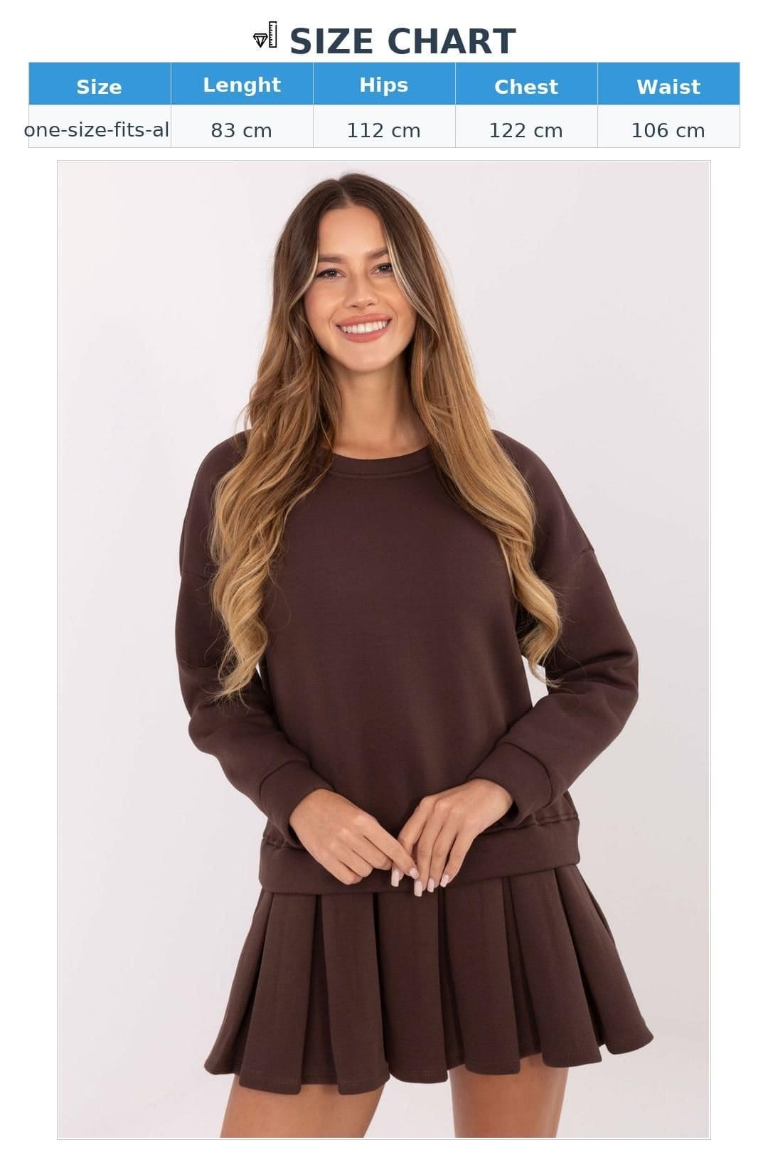 Love Lace Love Lace Women's Cotton Elastane Long Sleeve Pleated Mini Dress in Brown - 4