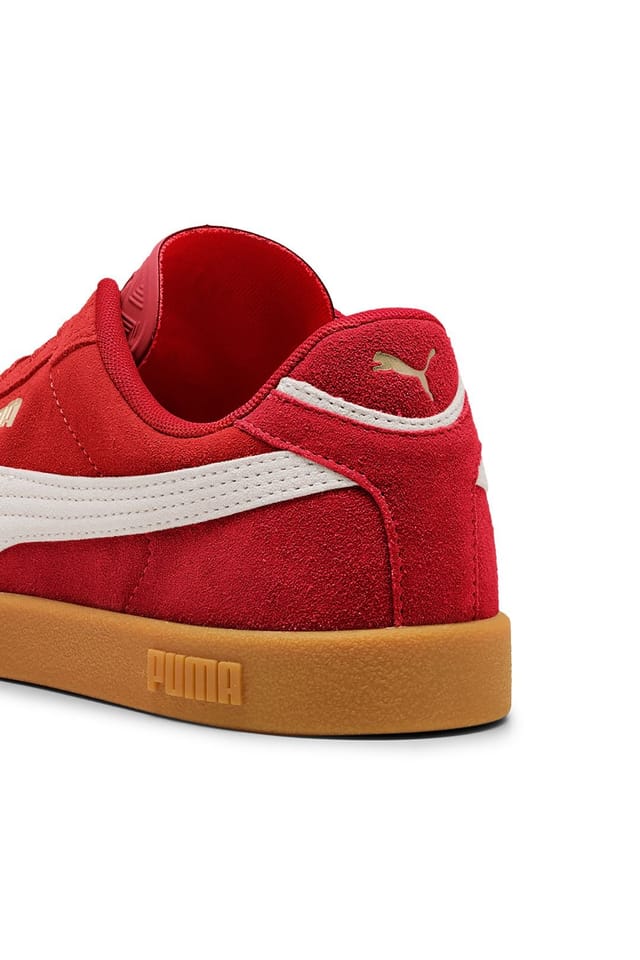 Puma Puma Women's Club II Era Suede Red/White/Gold in Pink - 2