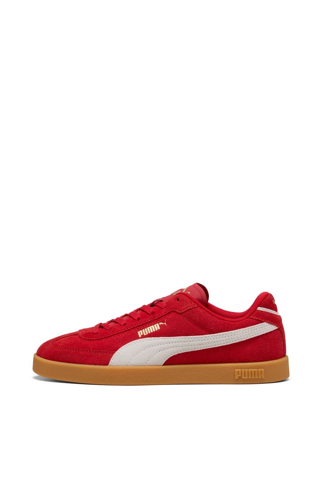 Puma Puma Women's Club II Era Suede Red/White/Gold in Pink - 3