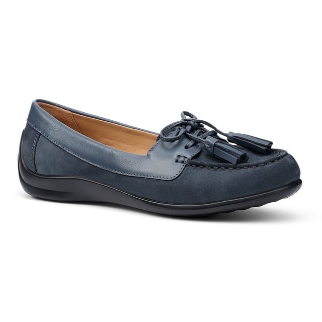 Hotter Hotter Women's Wide Fit 'Bay II' Loafers in Dark Blue - 2