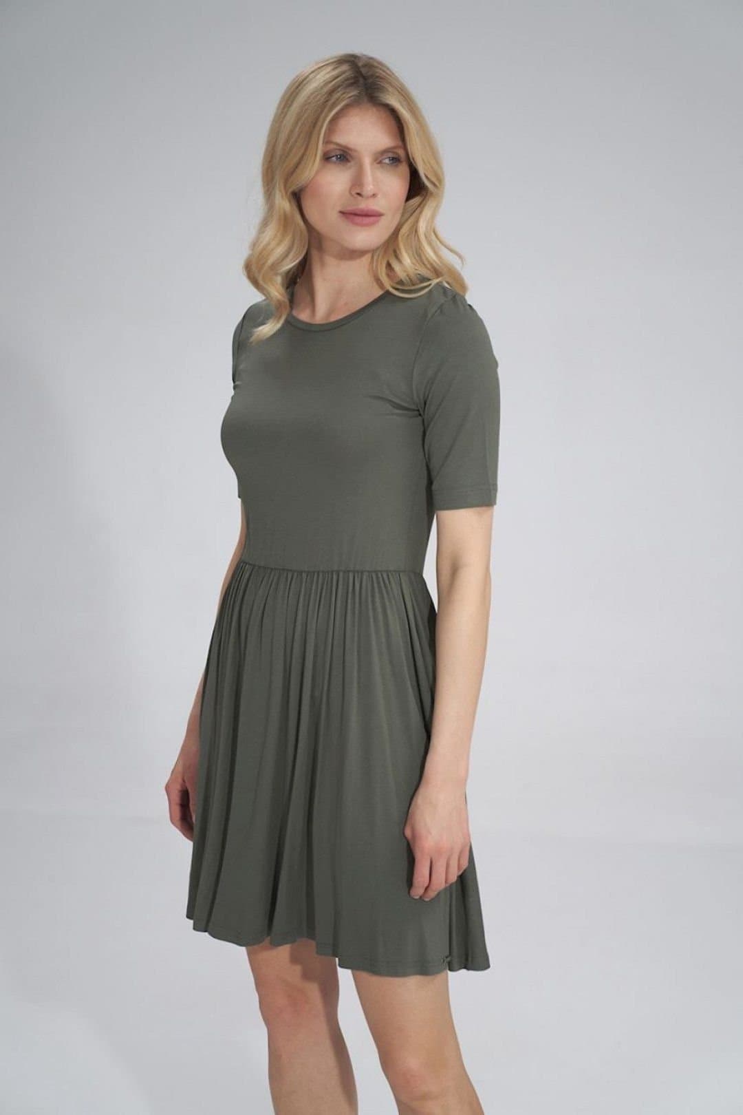 Love Lace Love Lace Women's Summer Sports Dress Short Sleeve Elastic Waist Style 154729 in Green