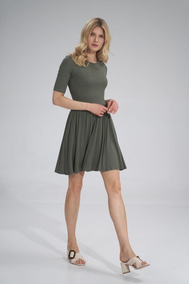 Love Lace Love Lace Women's Summer Sports Dress Short Sleeve Elastic Waist Style 154729 in Green - 2