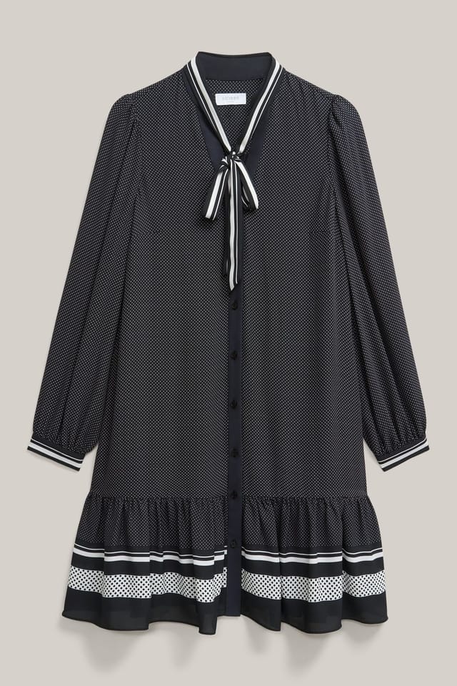 Hobbs London Hobbs London Women's Valerie Ruffle-Hem Mini Shift Dress in Dark Navy - 2