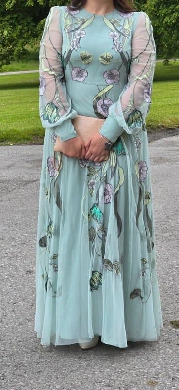 ASOS ASOS Edition Embroidered Floral Maxi Dress