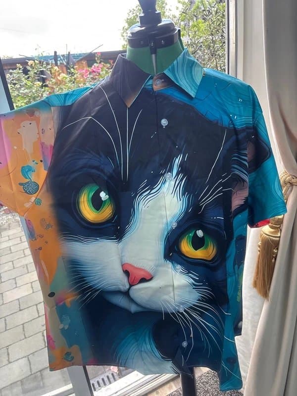 The Unbranded Brand Xxl cat eyes new Hawaiian shirt perfect for summer holidays cruises and stag gifts