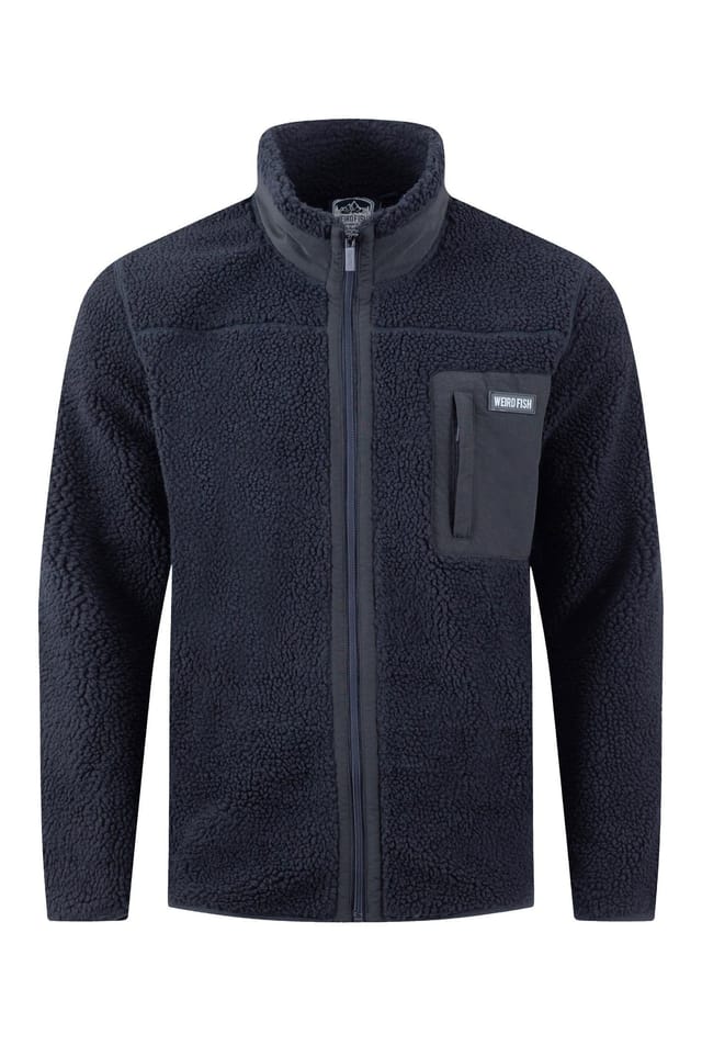 Weird Fish Weird Fish Men's Fletcher Borg Full Zip Fleece in Midnight - 2