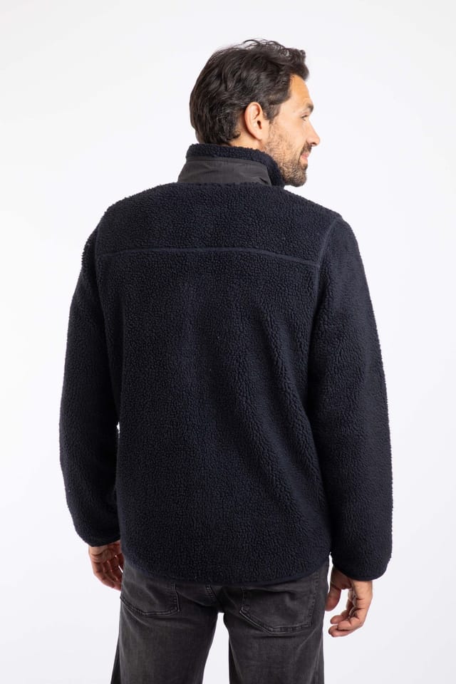 Weird Fish Weird Fish Men's Fletcher Borg Full Zip Fleece in Midnight - 3