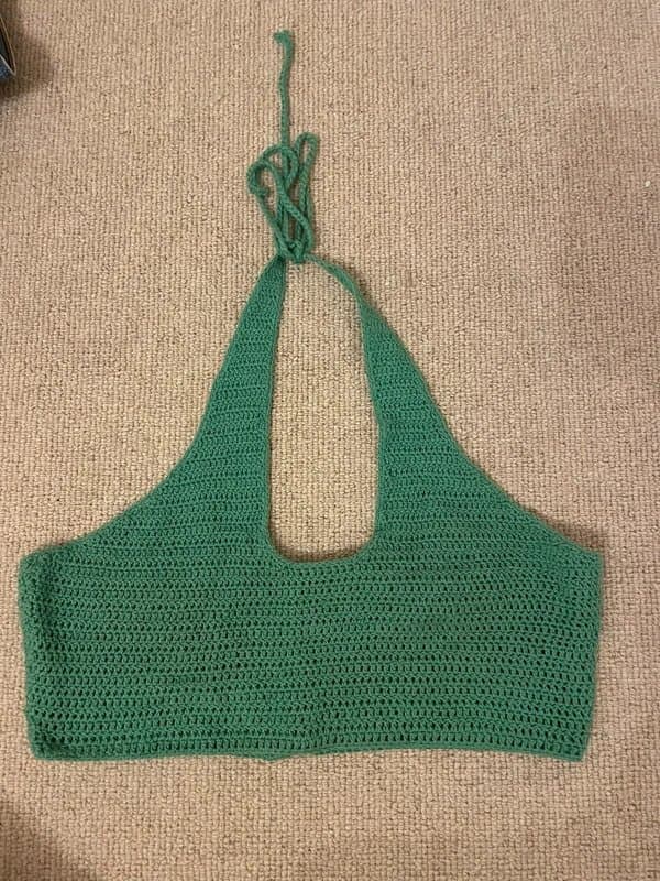 Bershka Crochet halter neck top