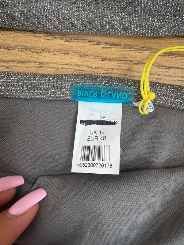 River Island BNWT River Island silver glitter bikini