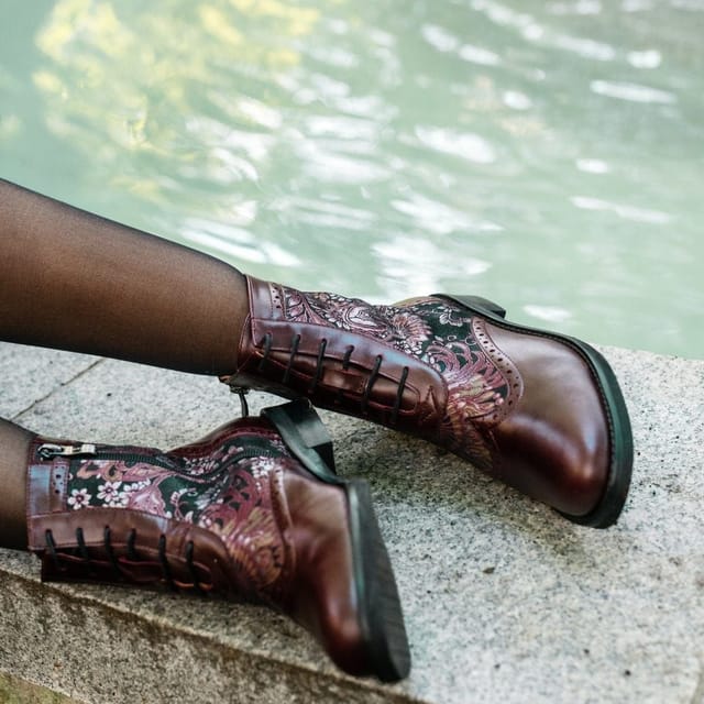 Embassy London Embassy London Women's Mantis - Floral & Burgundy - 2