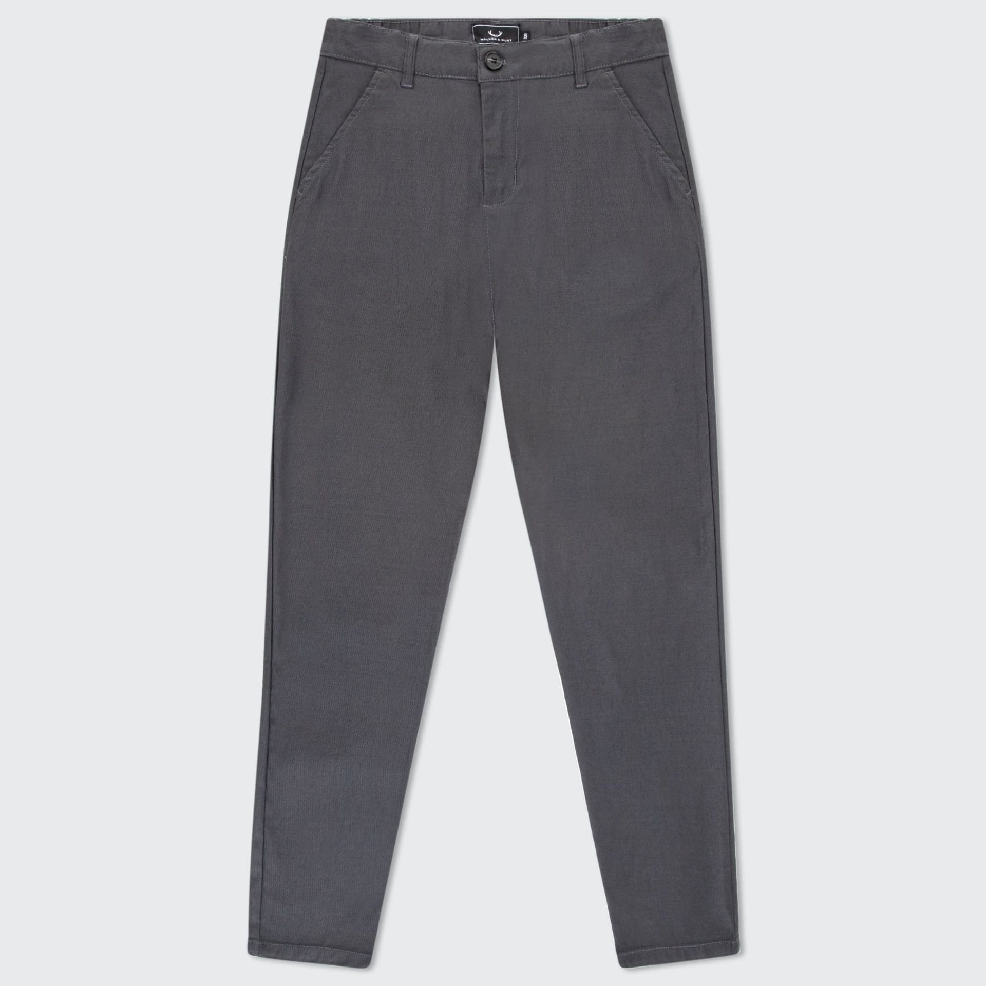 Walker & Hunt Walker & Hunt Men's Smart Pant in Charcoal