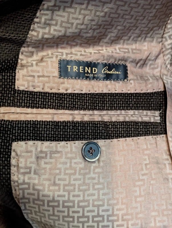 Corneliani Brown Corduroy Slim Fit Blazer