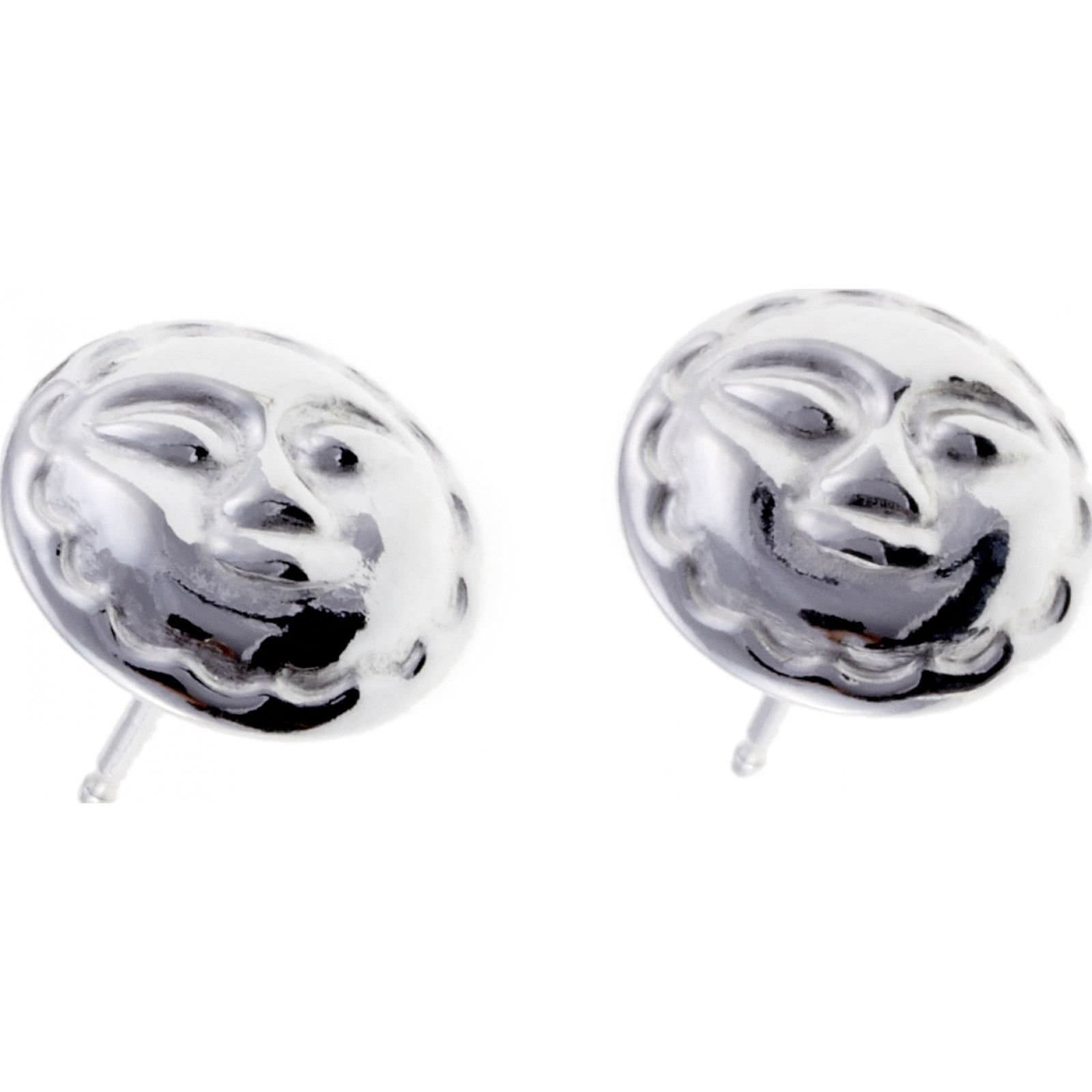 Cristian Lay Cristian Lay Silver Face Stud Earrings
