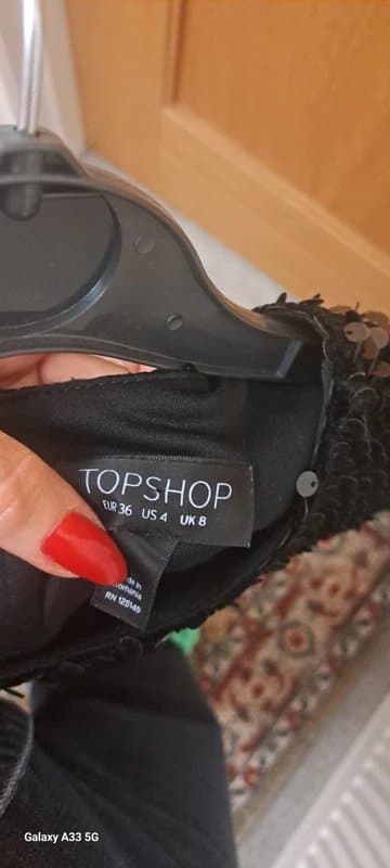 Topshop Topshop velvet sequin dress