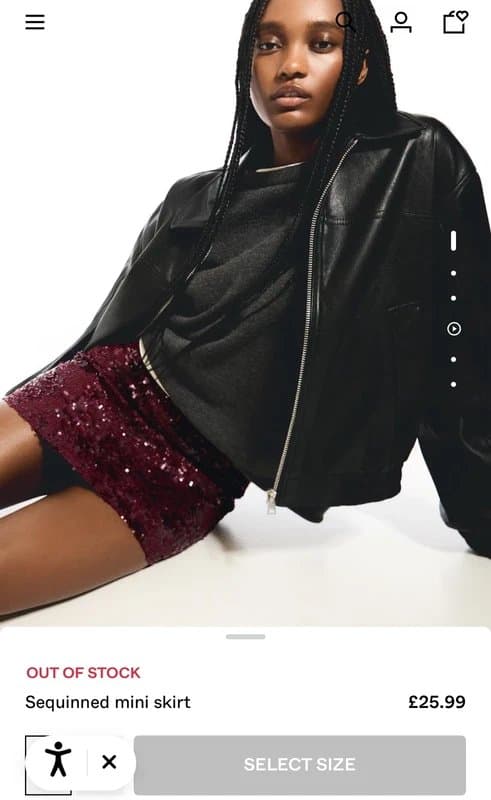 Bershka Sequin bershka mini skirt