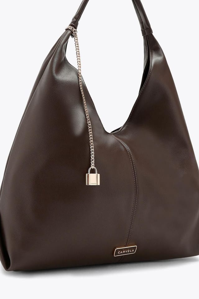 Carvela Carvela Women's 'Cassia Hobo Bag' Suedette in Dark Brown - 2