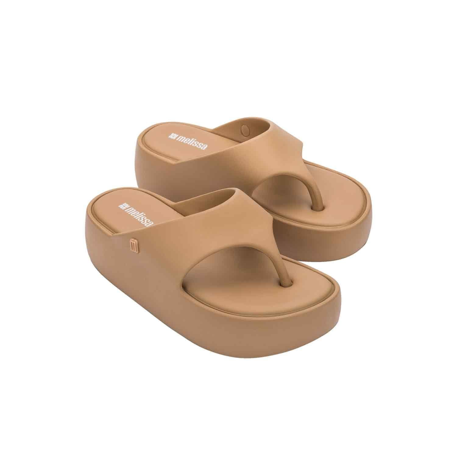 Melissa Shoes Melissa Shoes Women's Free Platform Thong Flip-Flops in Beige - 4
