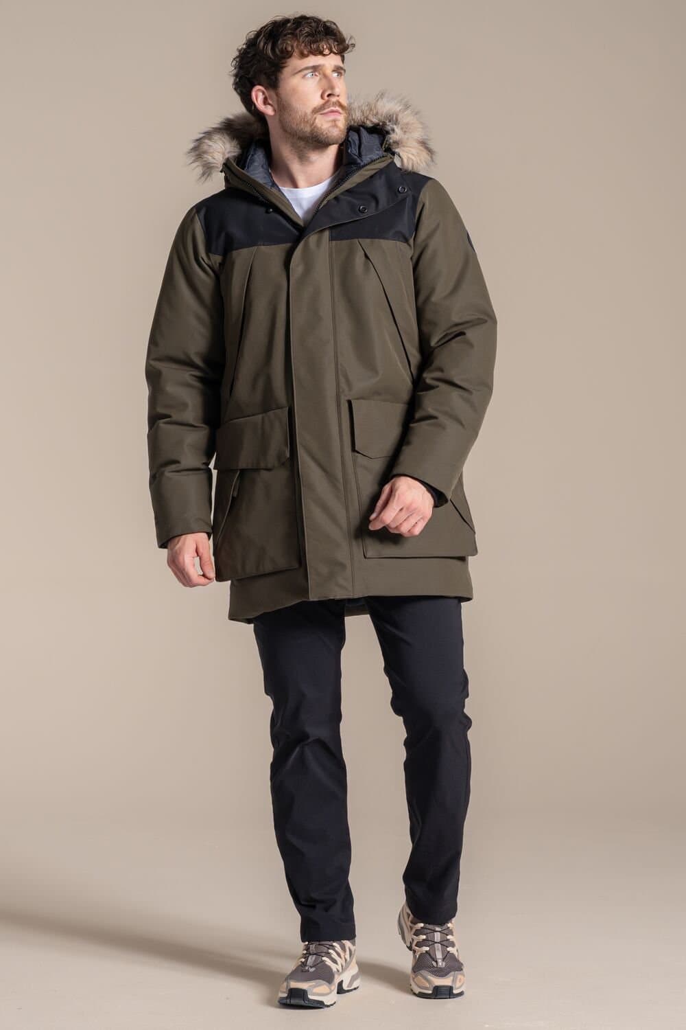 Craghoppers Craghoppers Dark Green Hooded Jacket with Down Insulation