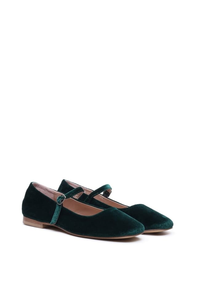 Hush Puppies Hush Puppies Women's Pasha Velvet Ballerina in Green - 3