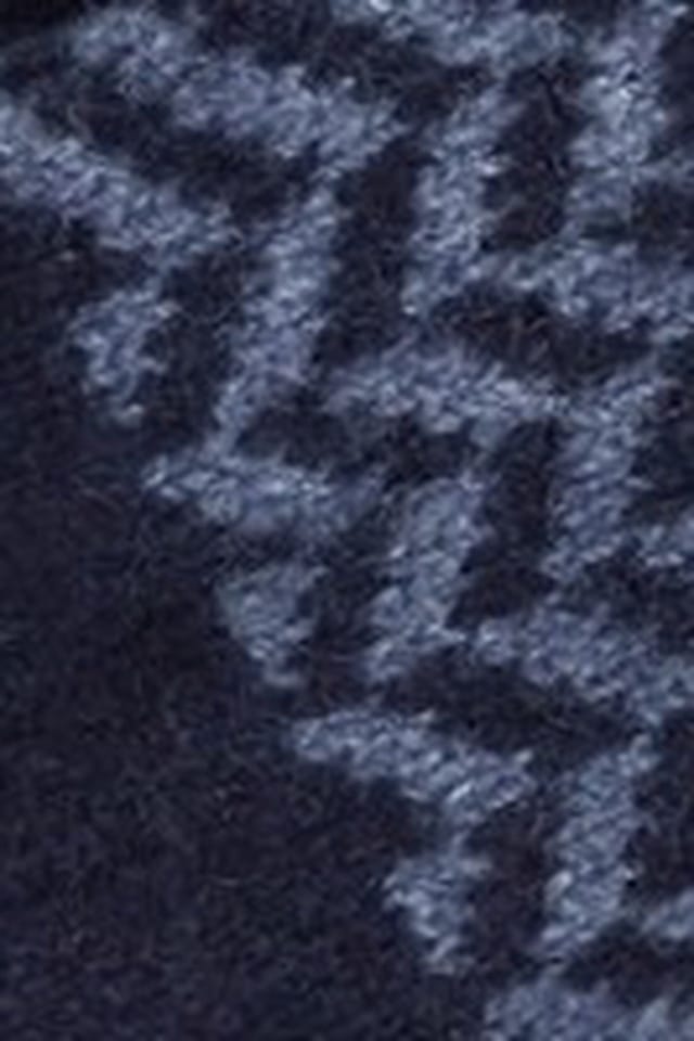 Celtic & Co Celtic & Co Men's British Lambswool Chevron Gloves in Dark Navy - 3