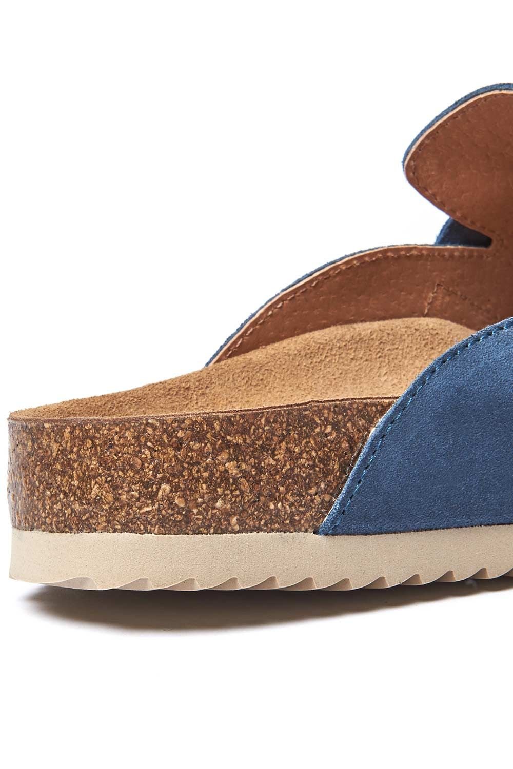 Moshulu Moshulu Women's 'Tulipa 2' Cork Footbed Clogs in Blue - 4