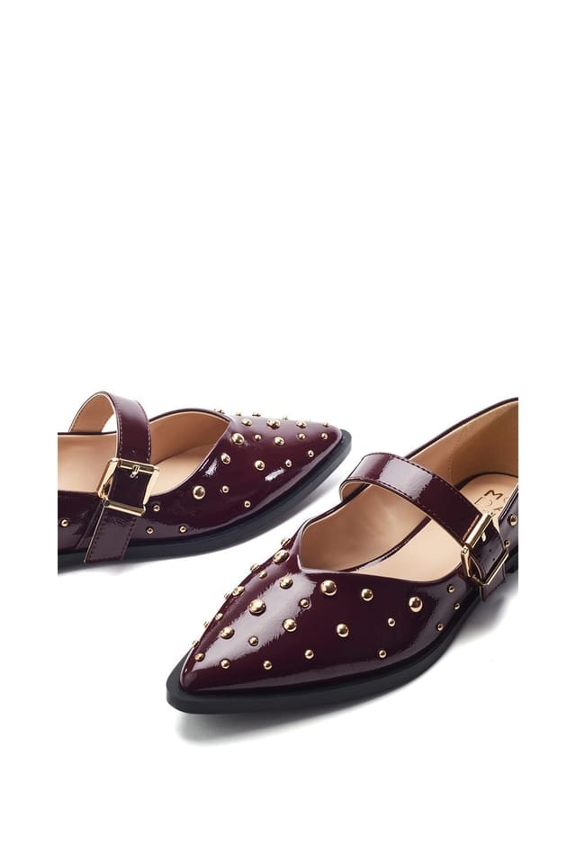 Moda In Pelle Moda In Pelle Women's 'Fijia' Patent Ballet Pumps in Burgundy - 3