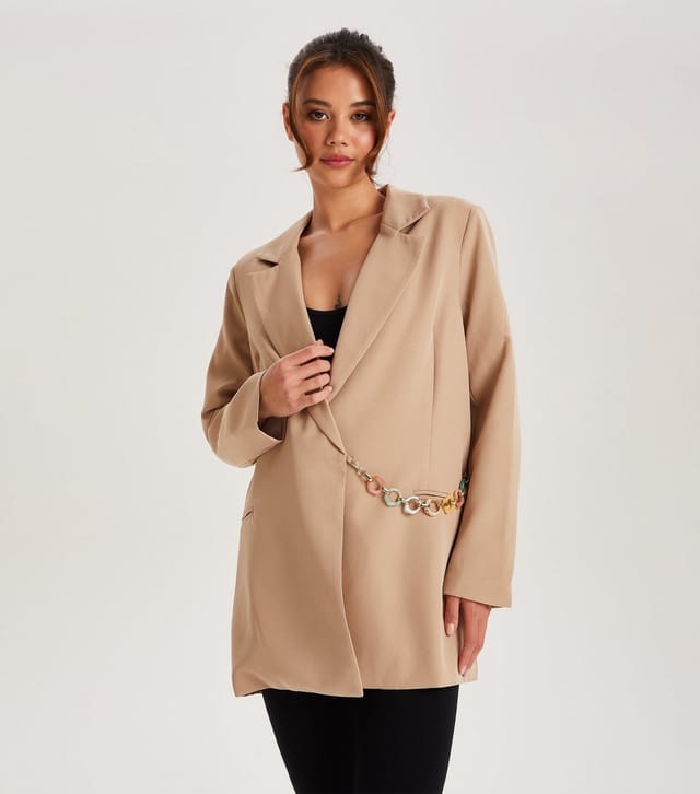 Urban Bliss Women's Stone Wrap Front Blazer Urban Bliss New Look - 2