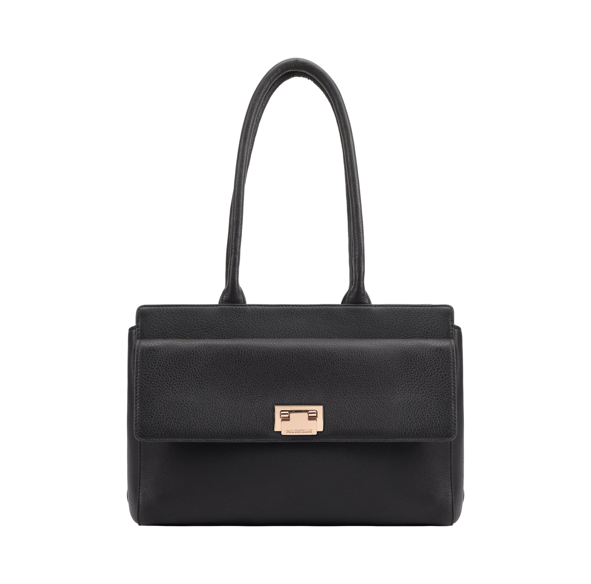Paul Costelloe Paul Costelloe Women's Farah Leather Shoulder Bag in Jet Black