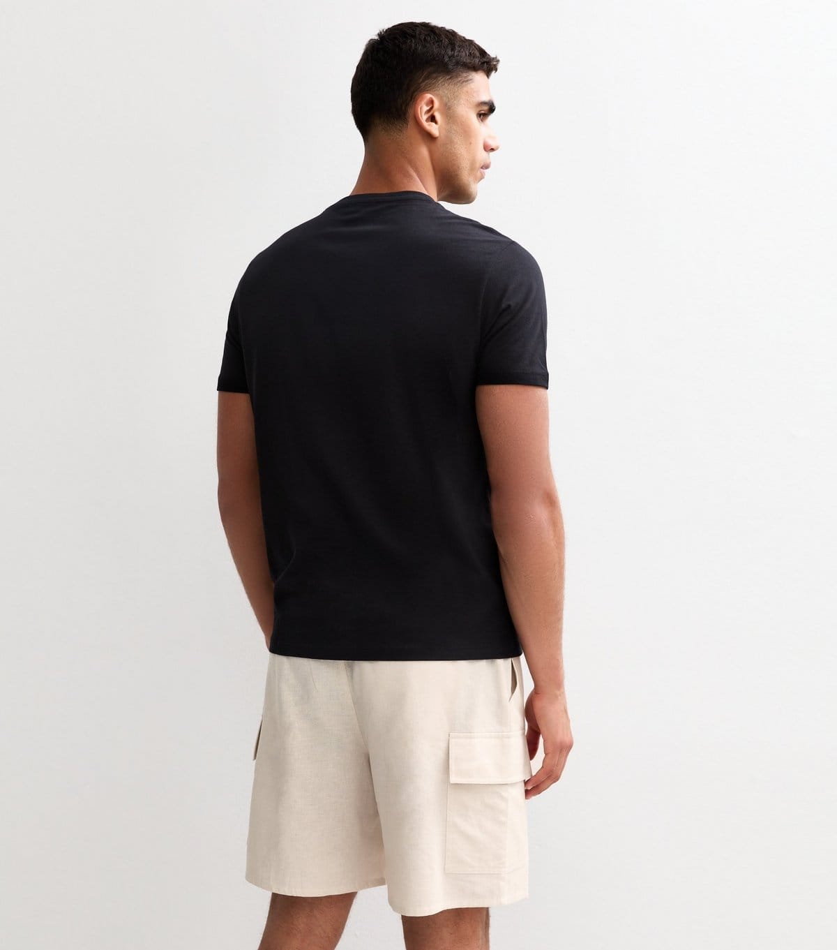 New Look Men's Oatmeal Regular Drawstring Waist Cargo Shorts New Look - 4