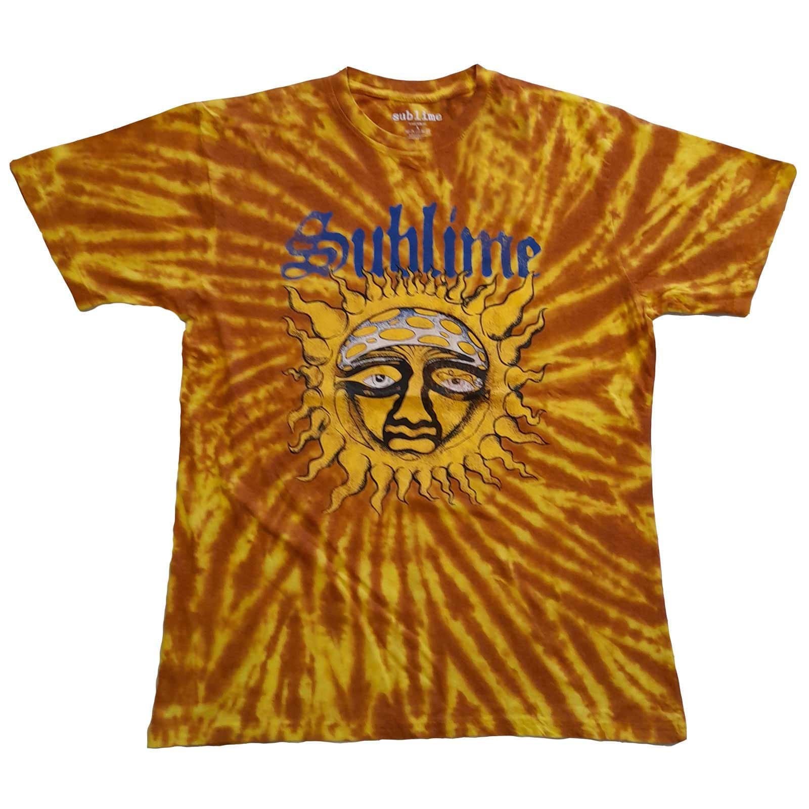 Sublime Sublime Men's Sun Face Tie Dye T-Shirt in Orange
