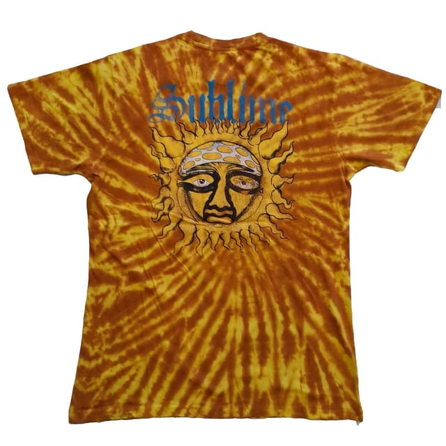 Sublime Sublime Men's Sun Face Tie Dye T-Shirt in Orange - 2