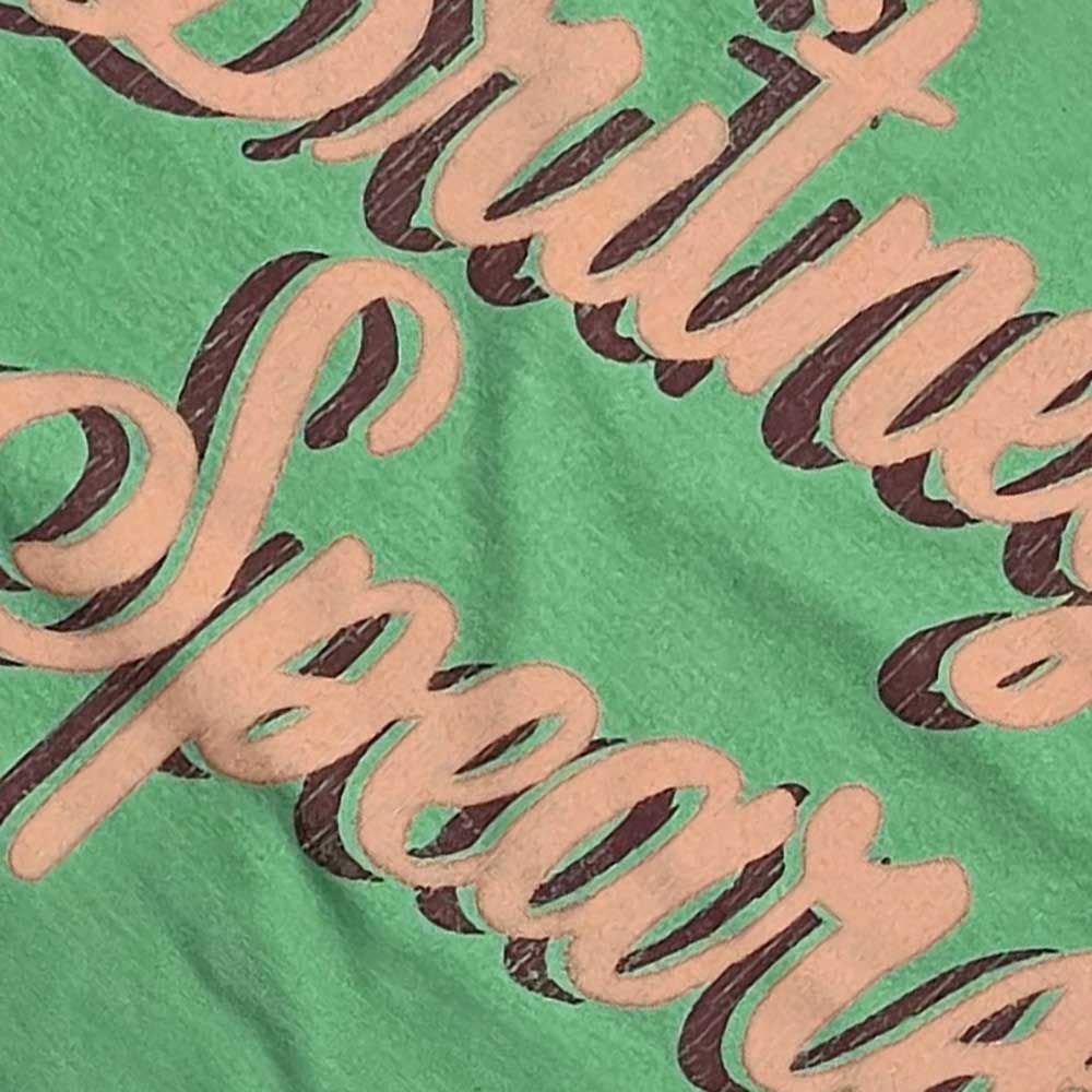 Britney Spears Britney Spears Men's Ringer Retro T-Shirt in Green - 2