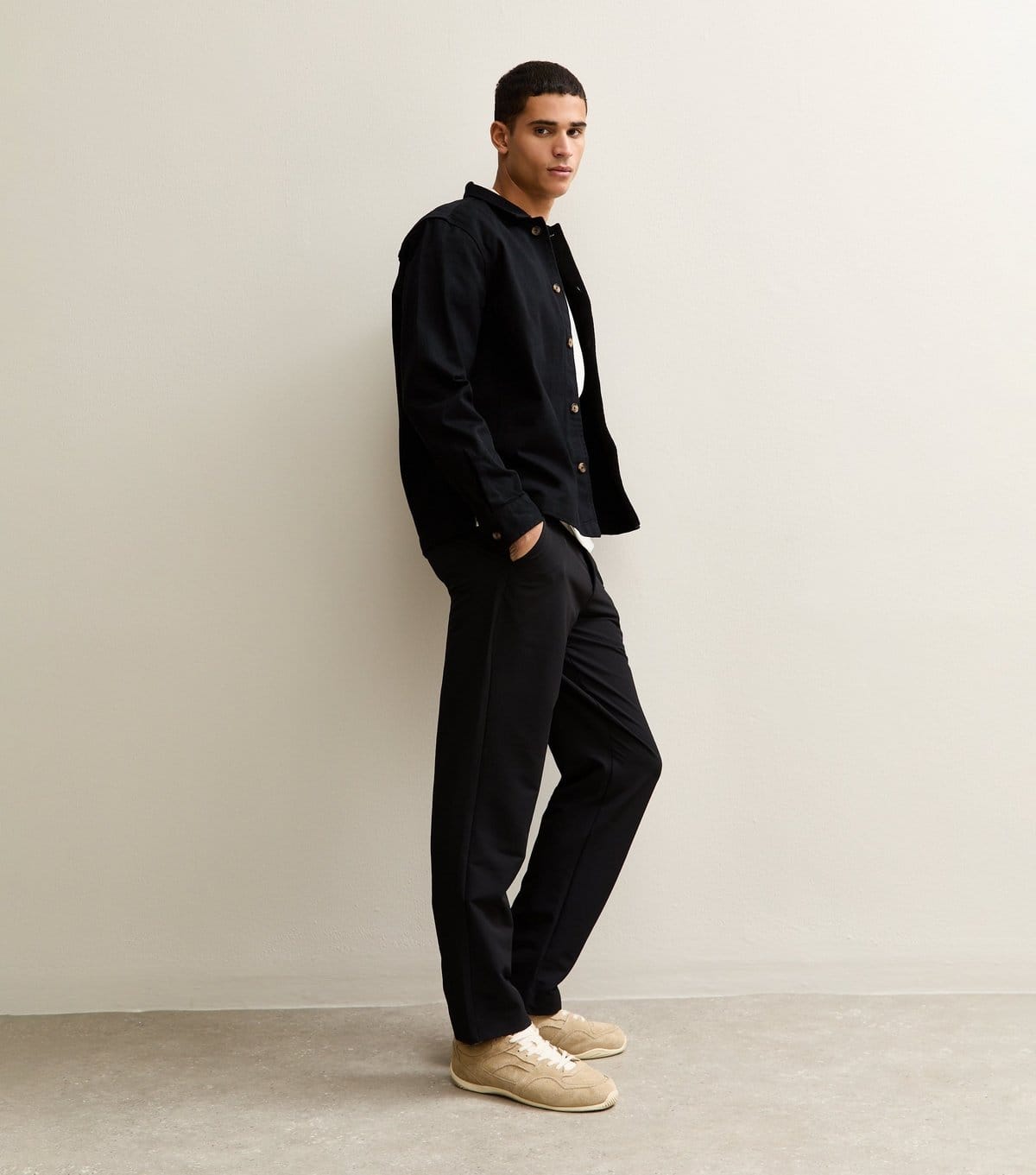 jack & jones Men's Black Regular Drawstring Trousers Jack & Jones New Look - 1
