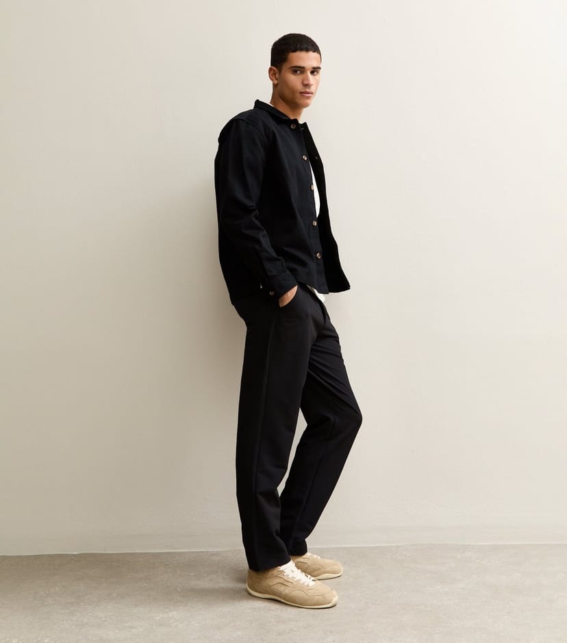 jack & jones Men's Black Regular Drawstring Trousers Jack & Jones New Look - 1