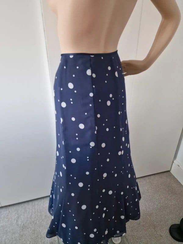 Jacques Vert Navy & White Polka Dot Two-Piece Special Occasion
